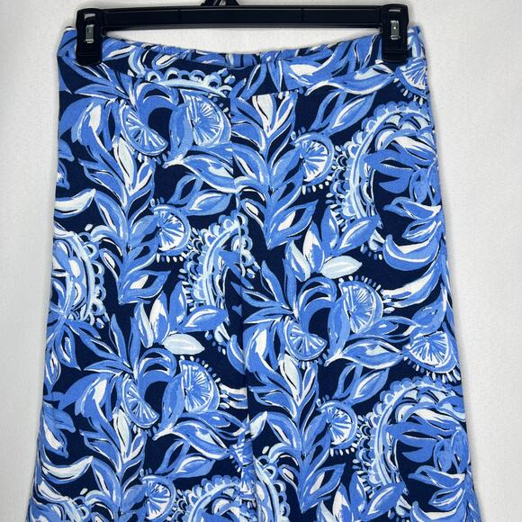 Lilly Pulitzer Pants Size 8 AVERY Crop Pant High Tide Navy You’re The Zest - Picture 5 of 9
